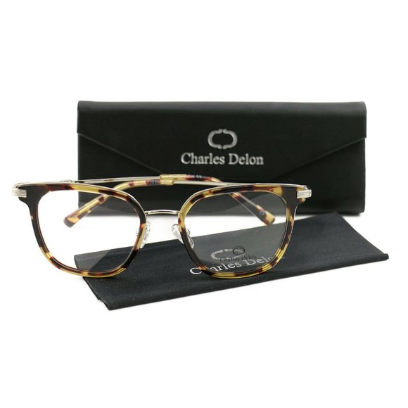 Charles Delon Square Women Brown Plastic Frame - Picture 6 of 6